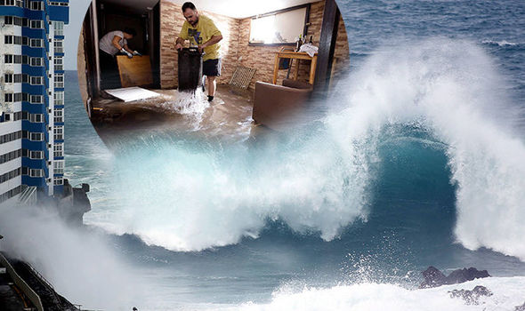Huge waves hit Tenerife in Canary Islands